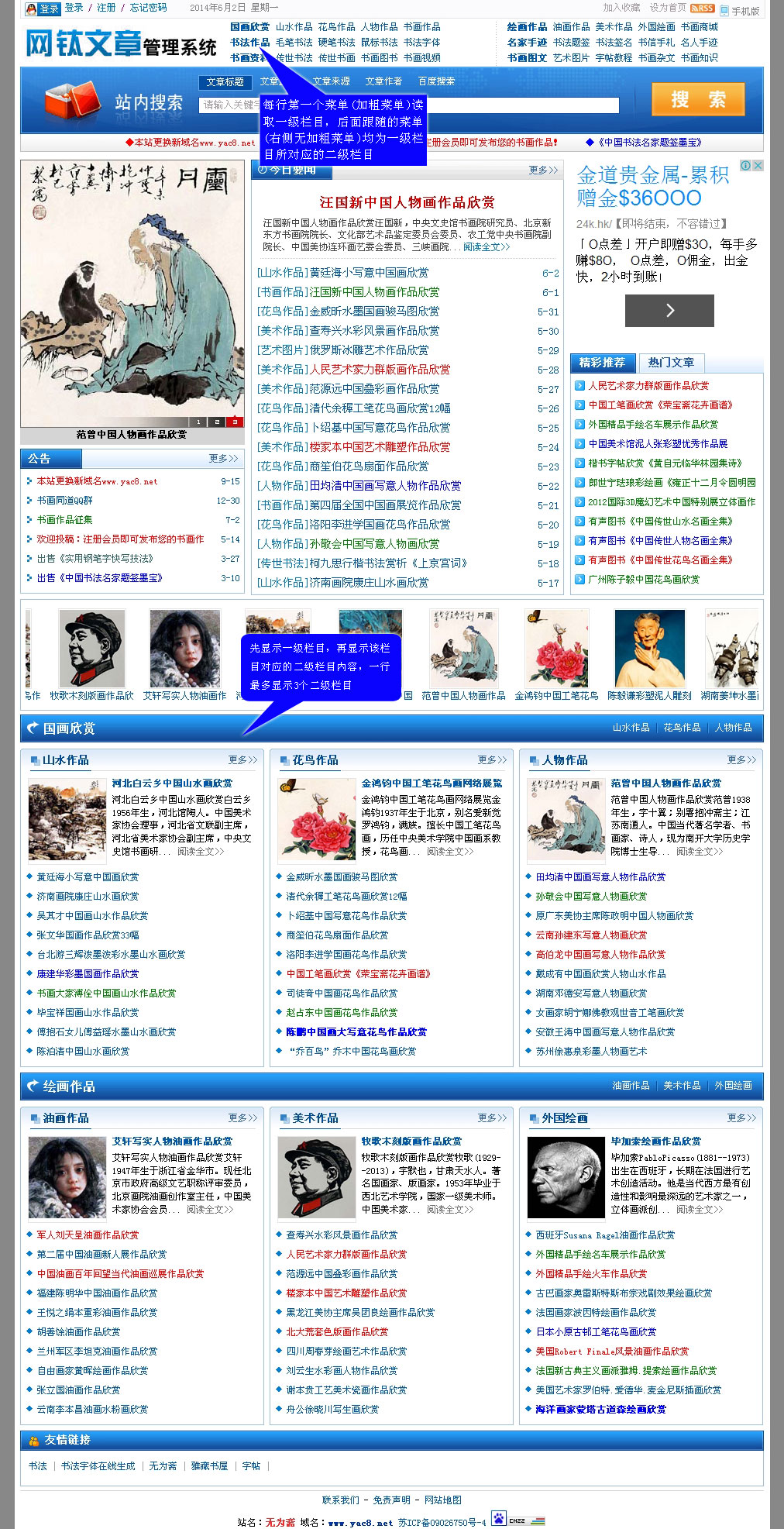 資訊模板首頁(yè)區(qū)域與后臺(tái)對(duì)應(yīng)屬性 圖1 資訊模板首頁(yè)區(qū)域與后臺(tái)對(duì)應(yīng)屬性 圖1